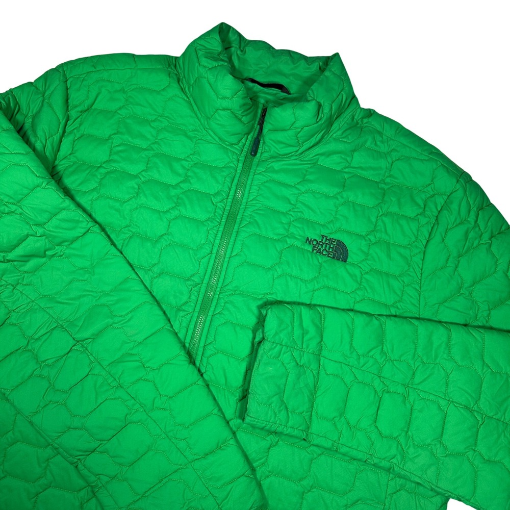 The North Face Mens ThermoBall Eco Puffer Jacket Green XXL Full Zip Quilted